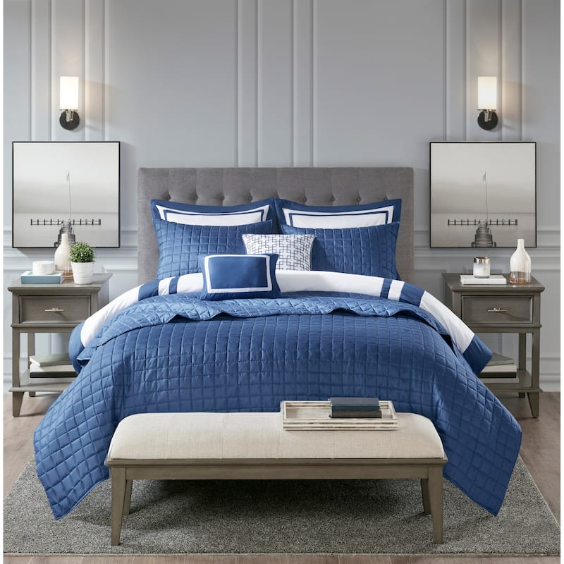 Madison Park Lexington 8 Piece Comforter and Quilt Set Collection