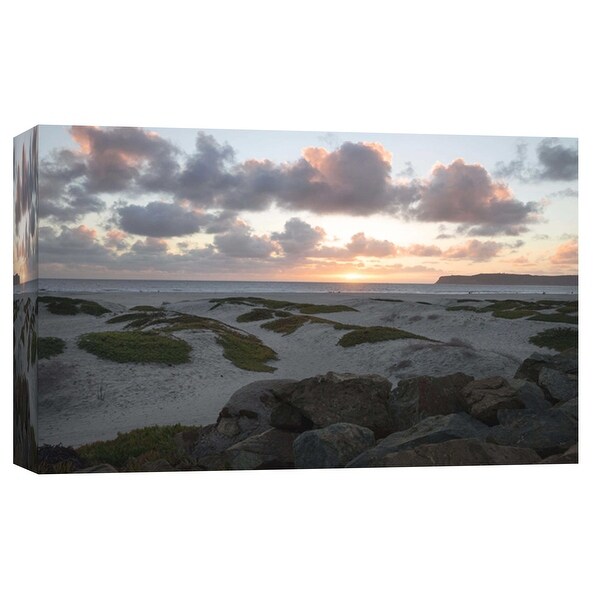 PTM Images 9-102254 PTM Canvas Collection 8" x 10" - "Coronado Beach Dusk" Giclee Coastlines Art Print on Canvas