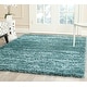 preview thumbnail 5 of 36, SAFAVIEH New York Shag Ruslana 1.2-inch Thick Rug 4' Round - Turquoise/Turquoise