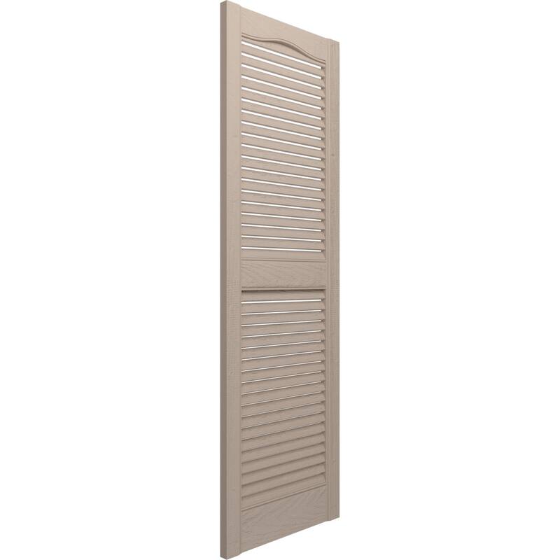 Lifetime, Std. Cathedral Top Ctr Mullion, Open Louver Shutters, (Pair)