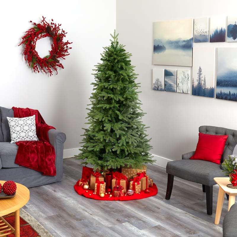 6.5ft. Fir Look Artificial Christmas Tree with 400 Clear LED Lights and 2158 Branches - Full Holiday X-Mas Display
