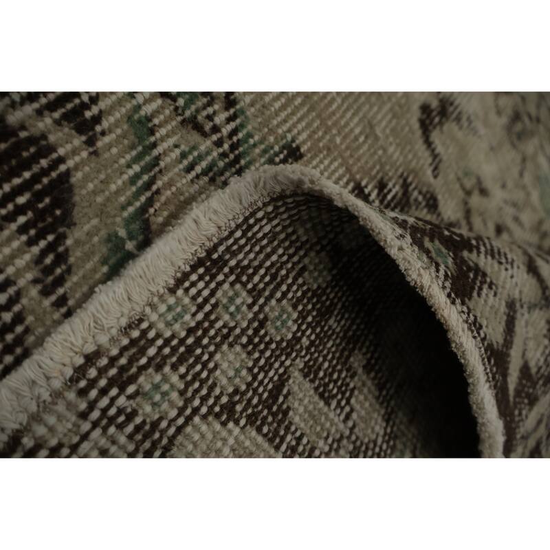 Hand Knotted Oriental 100% Wool Carpet Transitional Floral Beige & Ivories Anatolian Area Rug - 8' 7'' X 5' 7''