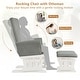 preview thumbnail 19 of 30, Gymax Glider and Ottoman Cushion Set Wooden Baby Nursery Rocking Chair - See Details