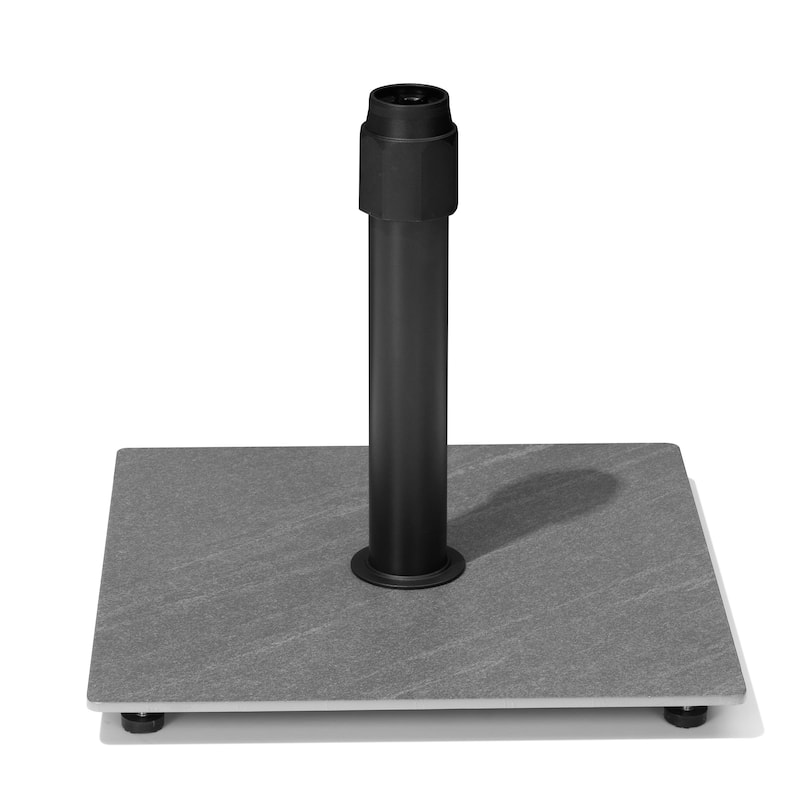 30lb Steel Umbrella Base Holder Square Weighted Stand for Outdoor Market Umbrella - 17.72" x 17.72" - Marble Pattern