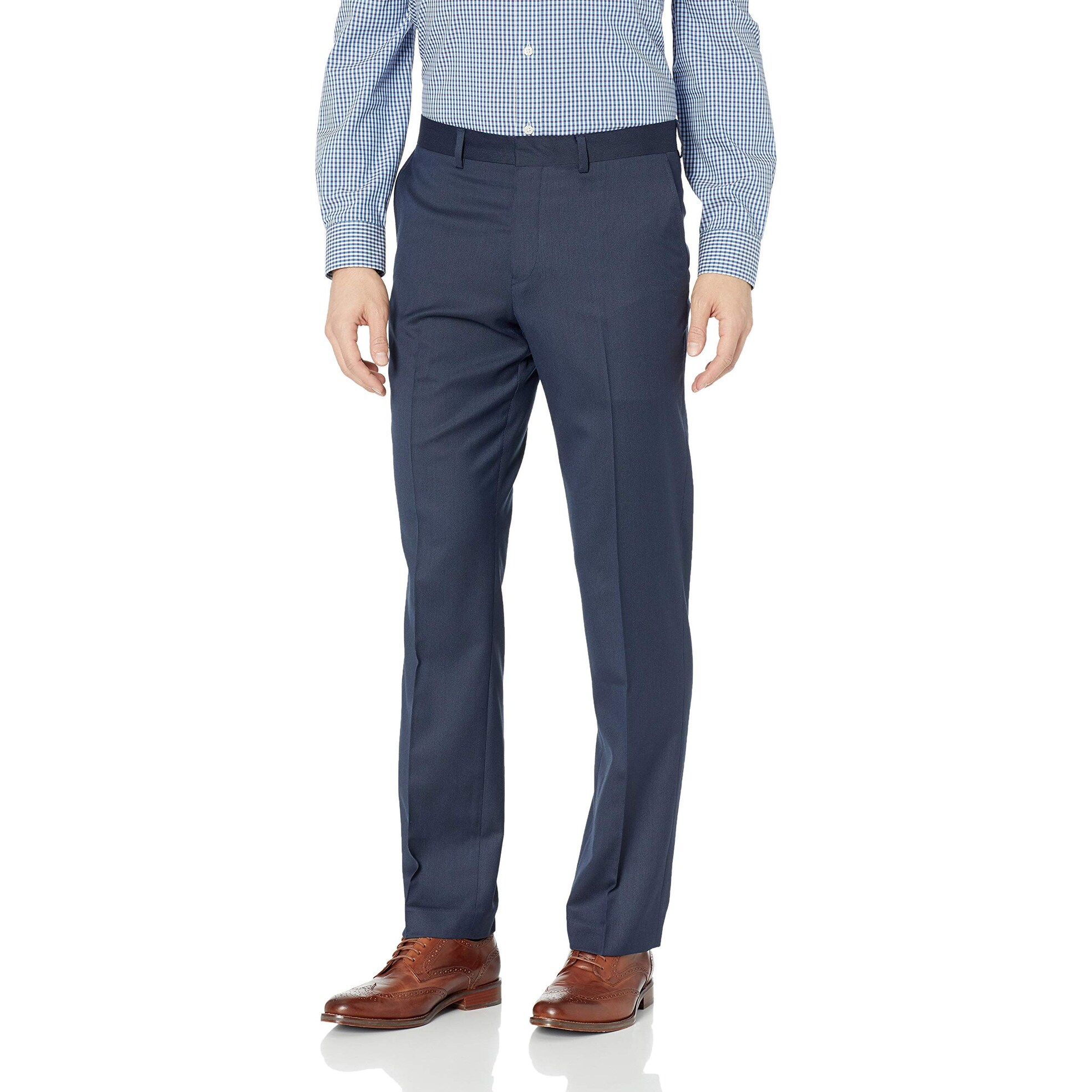 navy blue slim fit pants