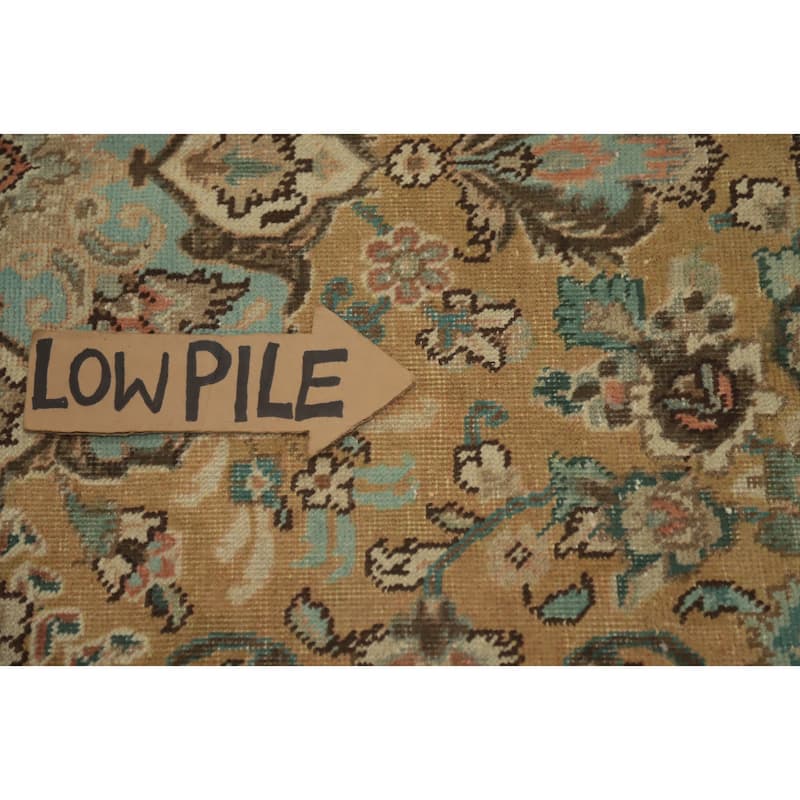Hand Knotted Oriental 100% Wool Carpet Traditional Floral Brown Tabriz Area Rug - 5' 8'' X 4' 3''