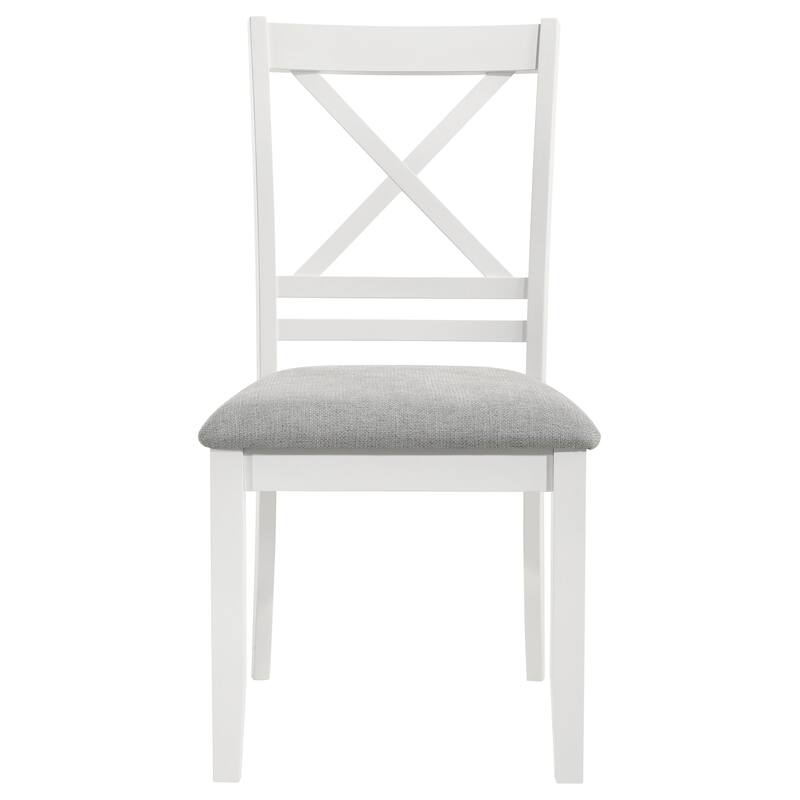 Hollis Brown and White Rectangular Dining Table Set