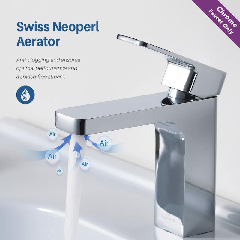 Solid Brass Lead-free Single-handle High Arc Bathroom Faucet