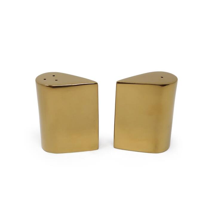 Stainless Steel Salt and Pepper Set with Black Base