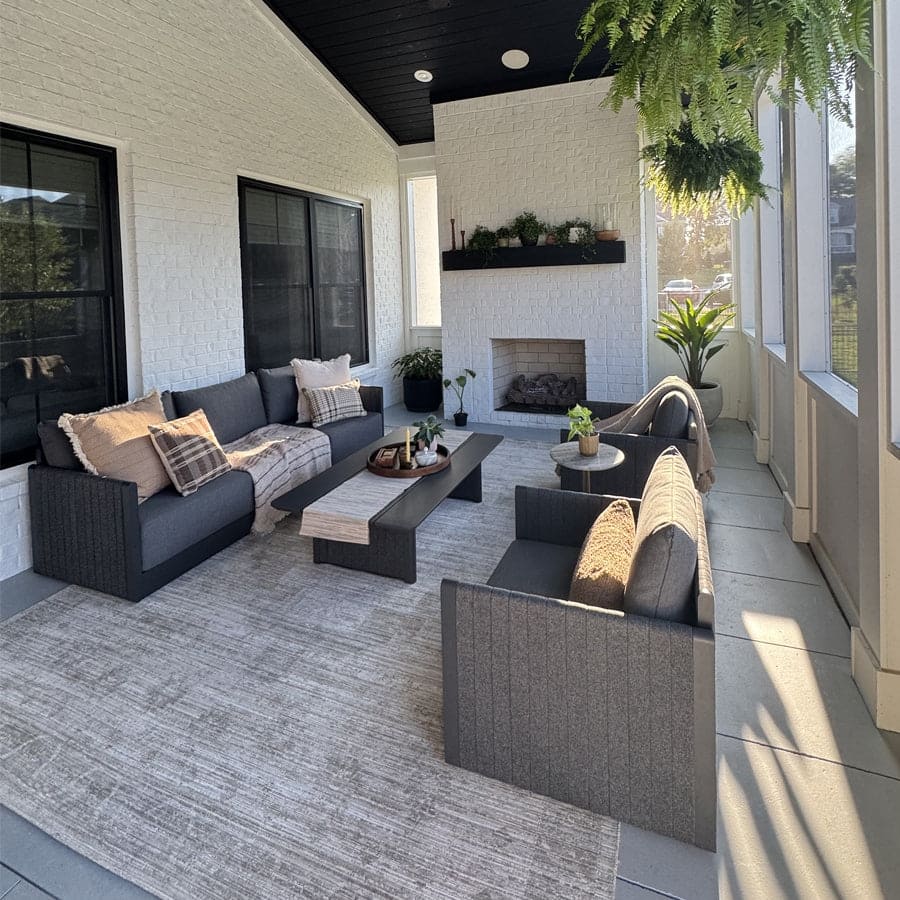 PURPLE LEAF Sanori Patio Conversation Set with Grey Ottoman and Cushion Patio Sofas Sectional Set for Poolside Graden