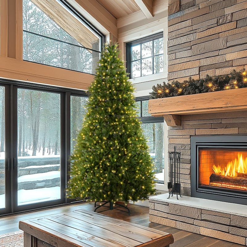 National Tree Company 10 ft. Dunhill Fir Tree with 1200 Dual Color LED Lights