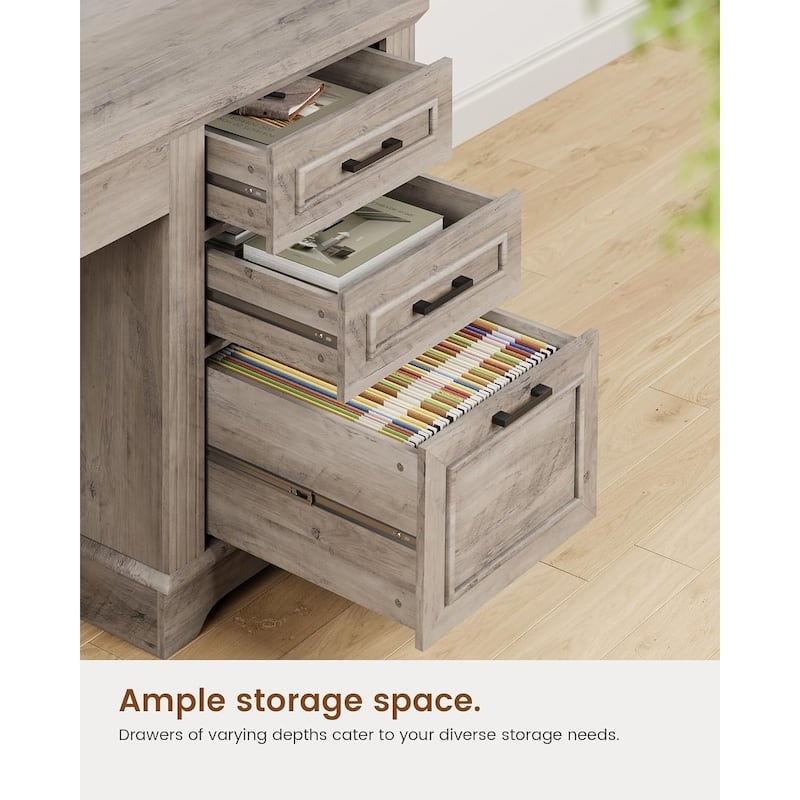 Executive L Shaped Desk Office Desk Drawers Storage Drawers Cabinet