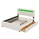 preview thumbnail 39 of 38, Queen Size Upholstered Storage Platform Bed with Twin Size Trundle