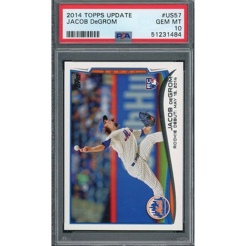 Jacob Degrom 2014 Topps Update Baseball Rookie Card #US57 PSA 10 - 8'6" x 11'6"