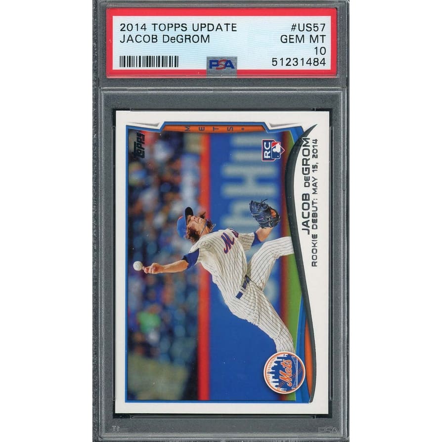 Jacob Degrom 2014 Topps Update Baseball Rookie Card #US57 PSA 10 - 8'6" x 11'6"