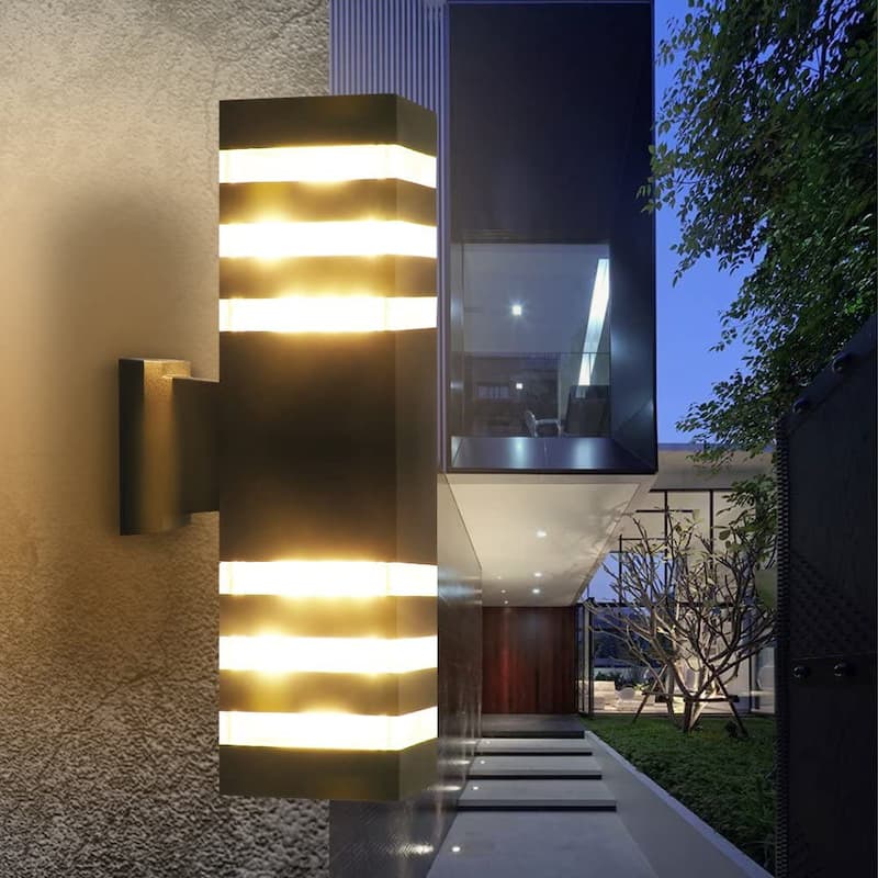 Modern Outdoor Wall Lighting Cylinder/Square Armed Sconces(2 Pack) - 2 Pack