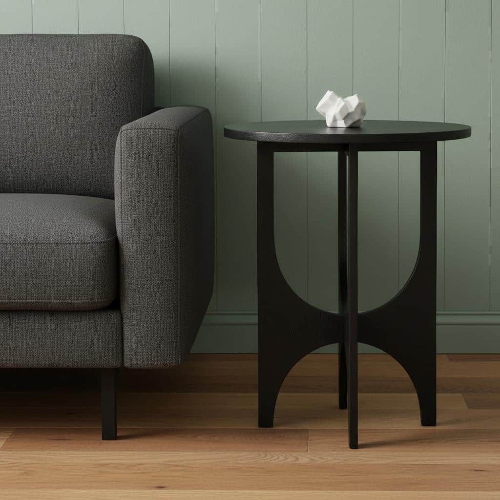 HomeRoots 18" Black Iron and Metal Tray Table - 18.00 in. x 21.50 in. x 18.00 in.