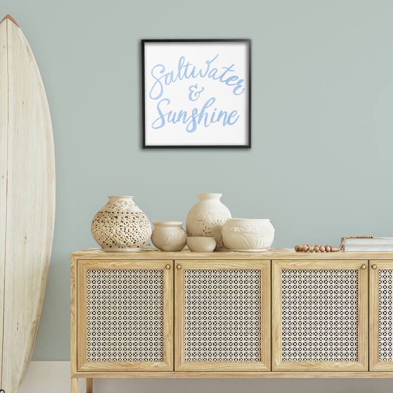 Stupell Minimal Saltwater & Sunshine Framed Giclee Art Design By SunDance Group