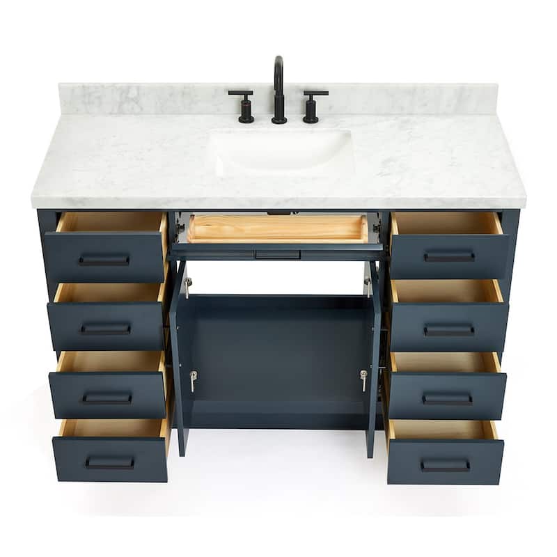 Ariel T055SCWRVO Hepburn 55" Free Standing Single Basin Vanity Set