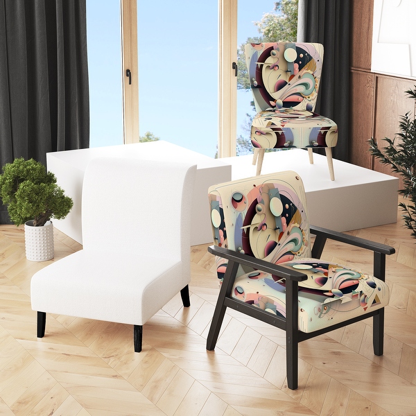 Designart Pastel Art Deco I Upholstered Modern Contemporary Accent Chair and Modern Contemporary Arm Chair Bed Bath Beyond 40030428