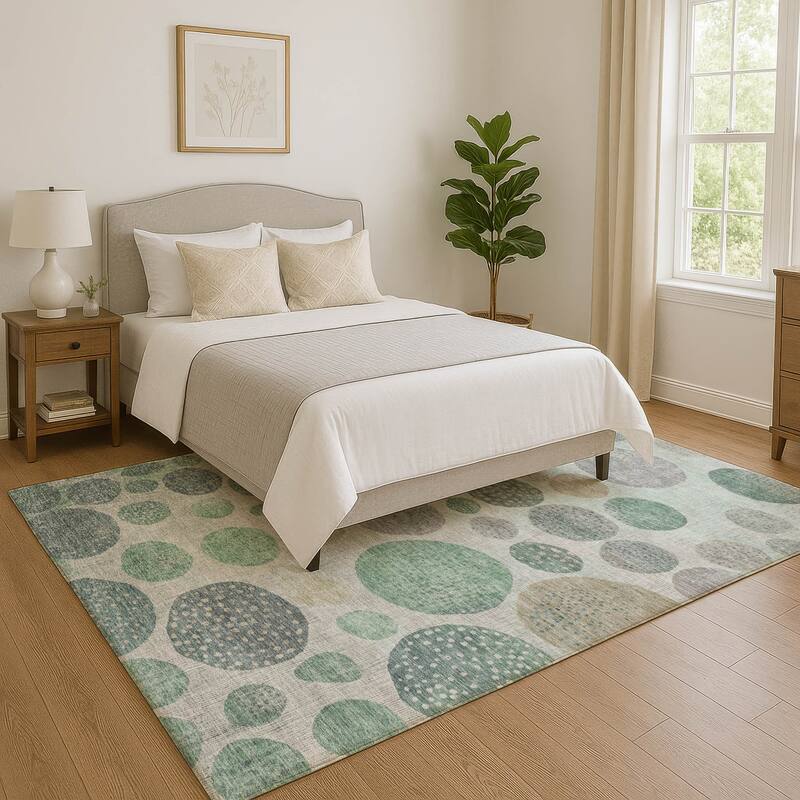 Premium Washable Super Soft Casual Contemporary Mayfield Rug - Sage - 2'6" x 3'10"