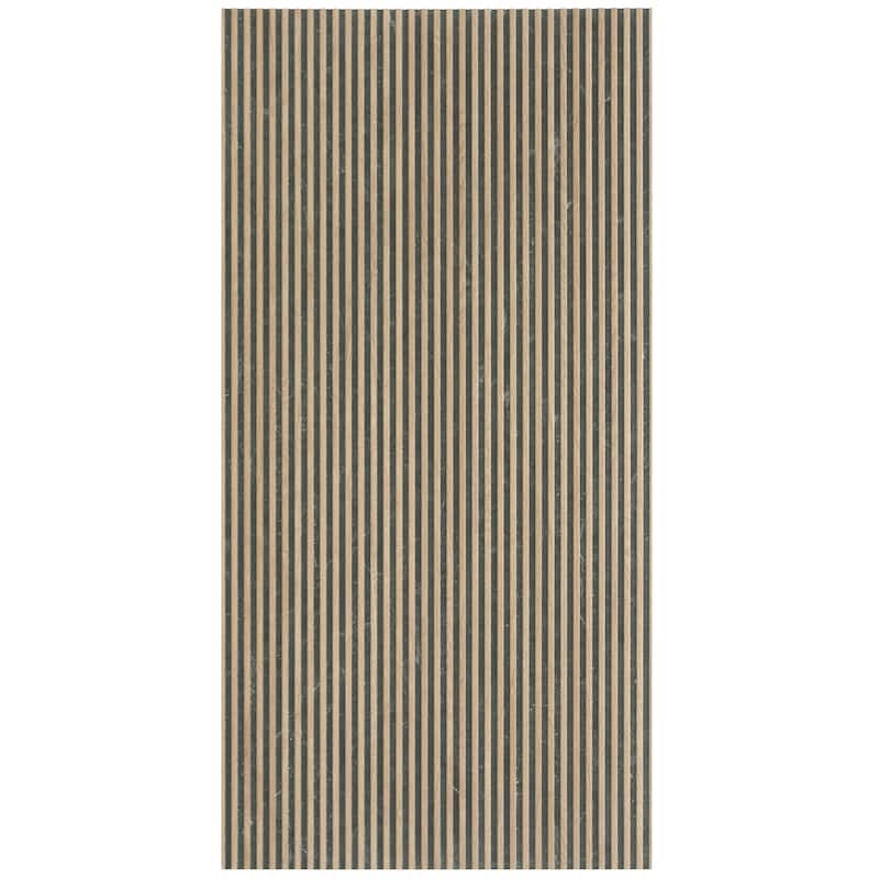 Bois 24x48 Taupe Wood Ceramic Large Format Fluted Wall Tile (15.5 sq ft/case) - 2 Pack