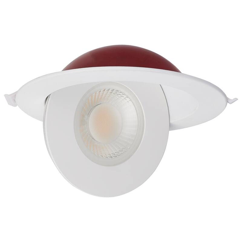 15W LED Fire Rated 6In Direct Wire Directional Downlight Round CCT Selectable Dimmable