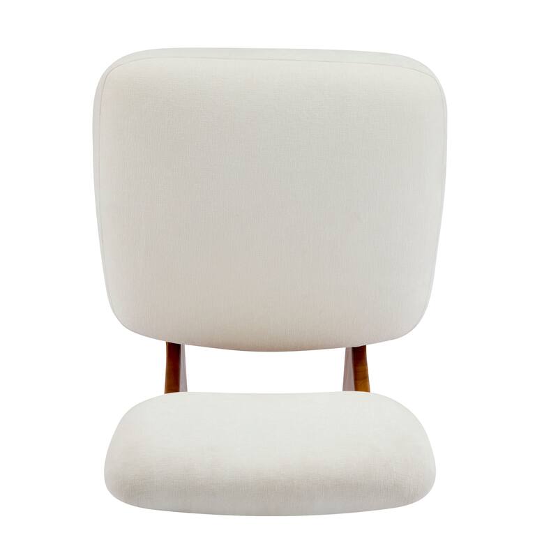 Lounge Armless Accent Chair with Wood Frame, Set of 2
