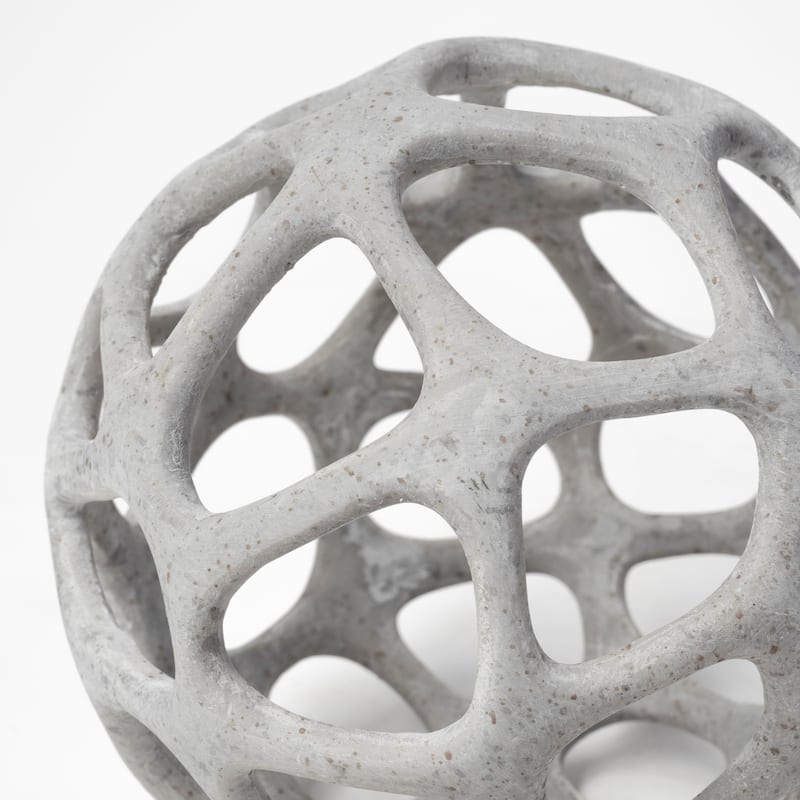 Spiro 6L x 6W Off-White Hollow Decorative Orb