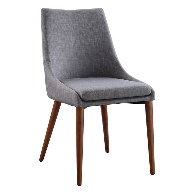 Palmer Mid-Century Modern Fabric Dining Chair in 2 Pack - Dove