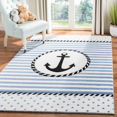 SAFAVIEH Carousel Kids Aftina Nautical Anchor Rug