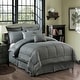 preview thumbnail 39 of 41, 10-piece Solid Color Microfiber Comforter and Sheets Set Grey - King - 10 Pieces or More