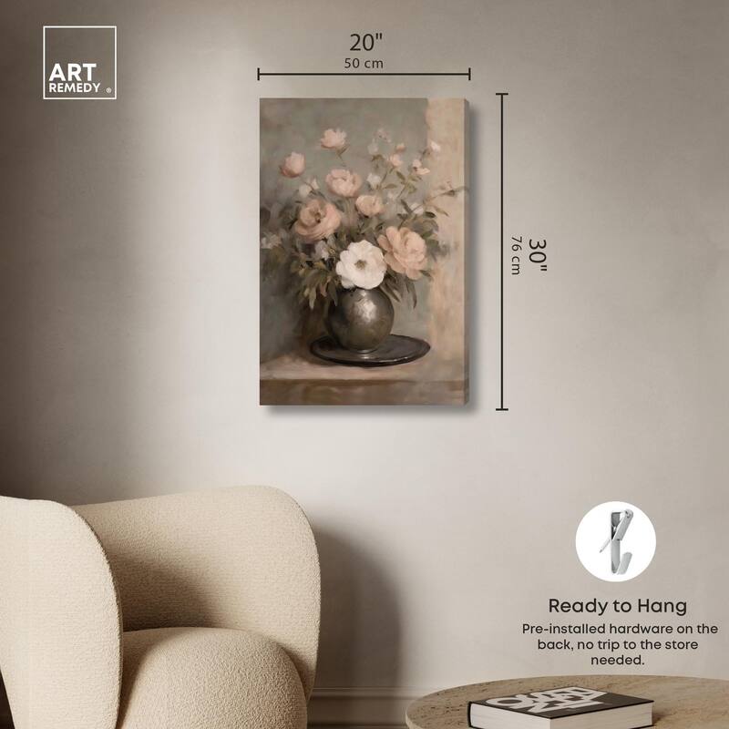 Porcelain Pink Canvas by Art Remedy, Gallery Wrapped