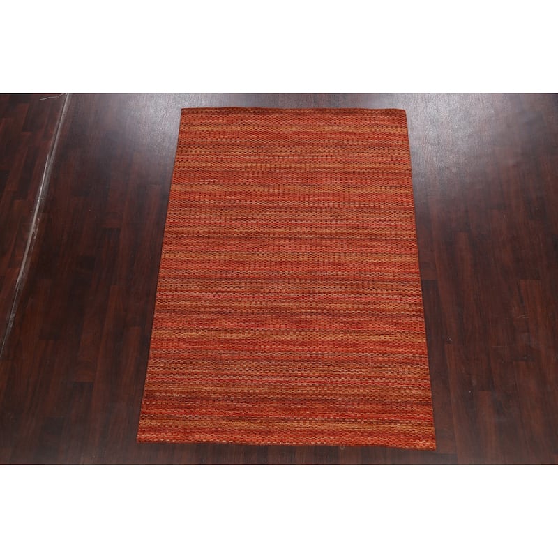 Geometric Contemporary Oriental Moroccan Area Rug Wool Handmade - 5'3" x 7'6"
