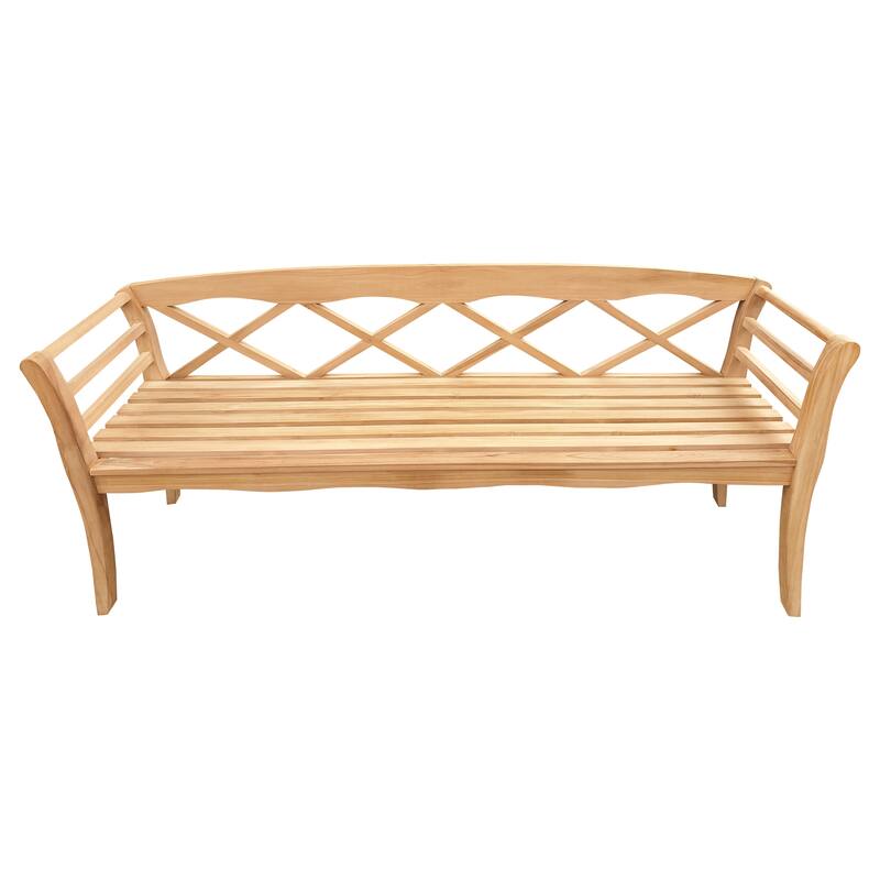 Seven Seas Teak Montana Teak Wood Outdoor Patio Bench, 6 Foot