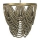 preview thumbnail 7 of 45, 2-Tier Draped Wood Bead Chandelier Grey