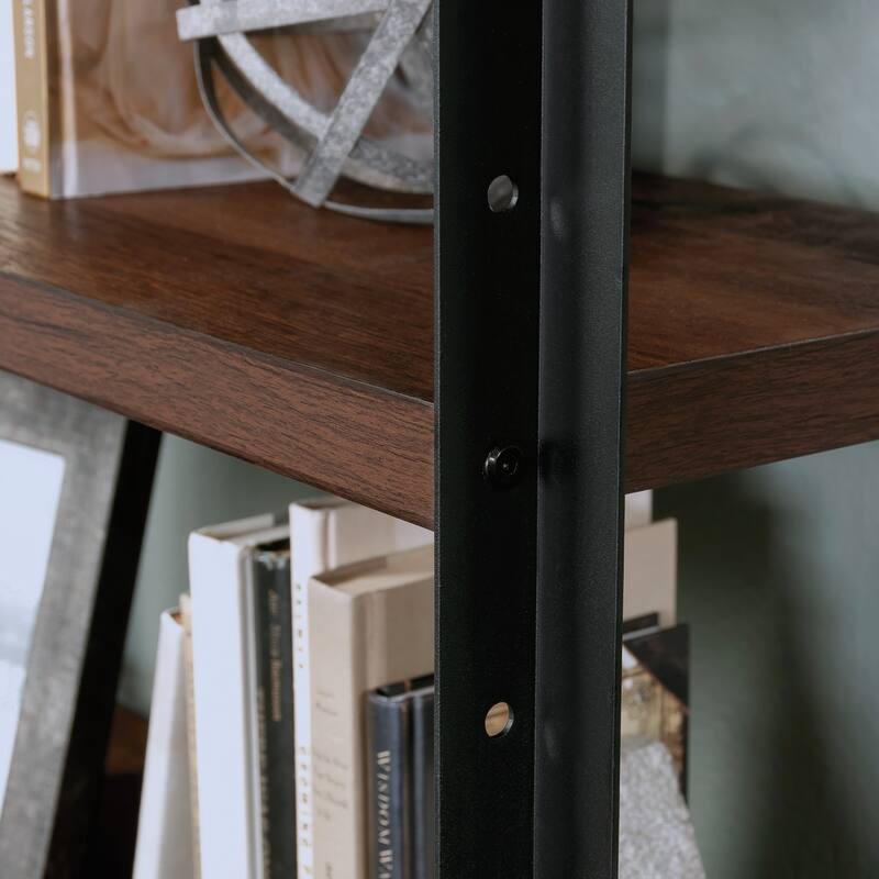 Wood Library Hutch with Adjustable Shelf, Brown - 32.28" W x 11.54" D x 36.77" H