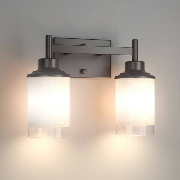 Shop Costway Vanity Light Wall Mounted 2 Light Bathroom Vanity