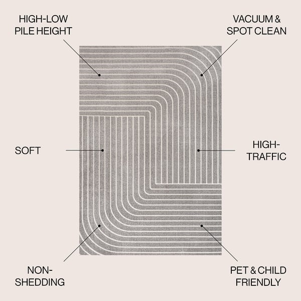dimension image slide 29 of 33, JONATHAN Y Aarhus Minimalist Angle Geometric Ivory/Cream Area Rug