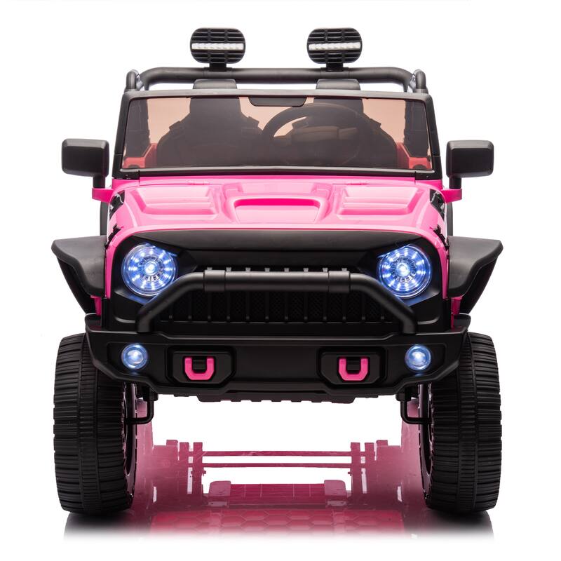 24V Electric Ride-On Truck for Kids, Two-Seater, Parental Remote Control, MP3, Bluetooth, Ages 3+