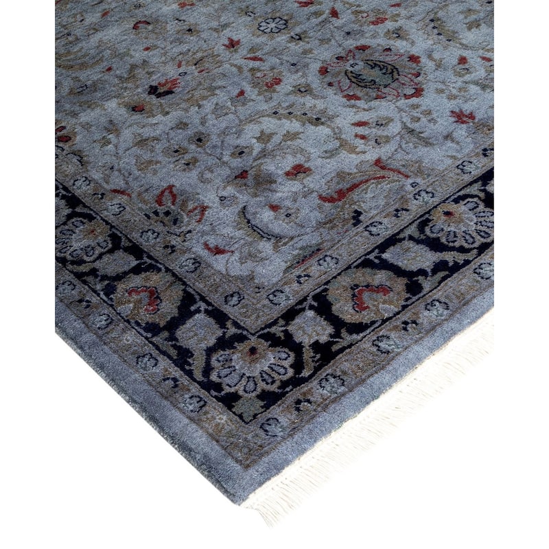 Overton Hand Knotted Wool Vintage Inspired Modern Contemporary Overdyed Gray Area Rug - 3' 1" x 5' 5"