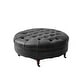 preview thumbnail 2 of 25, HULALA HOME Idalia Traditional Genuine Leather Ottoman with Caster Wheels and Solid Wood Legs