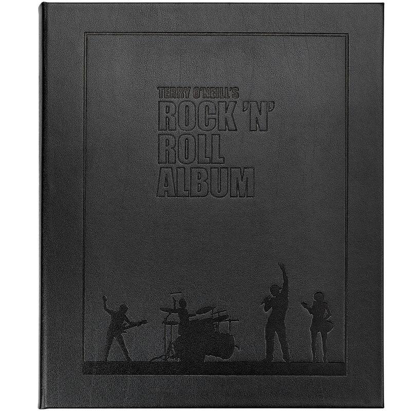 Graphic Image Terry O'Neill's Rock N'Roll Album Coffee Table Book, Leather, Black