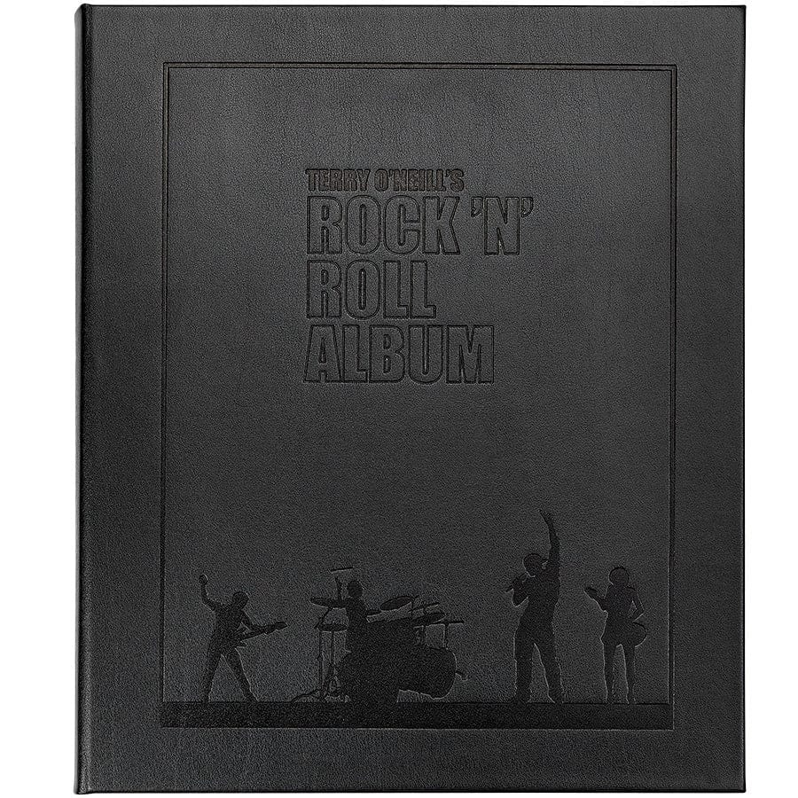 Graphic Image Terry O'Neill's Rock N'Roll Album Coffee Table Book, Leather, Black