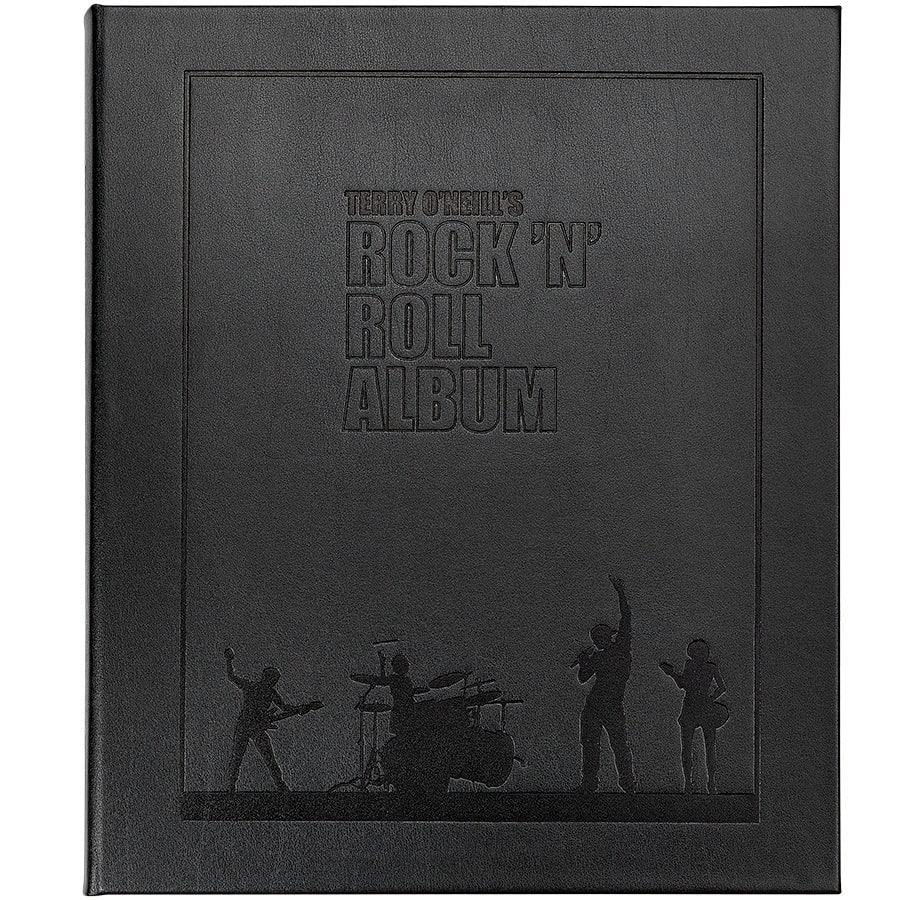 Graphic Image Terry O'Neill's Rock N'Roll Album Coffee Table Book, Leather, Black