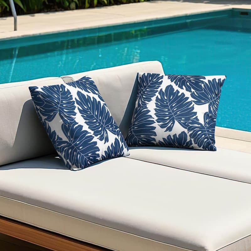 Outdoor Patio Water-Resistant Throw Pillows Set of 2