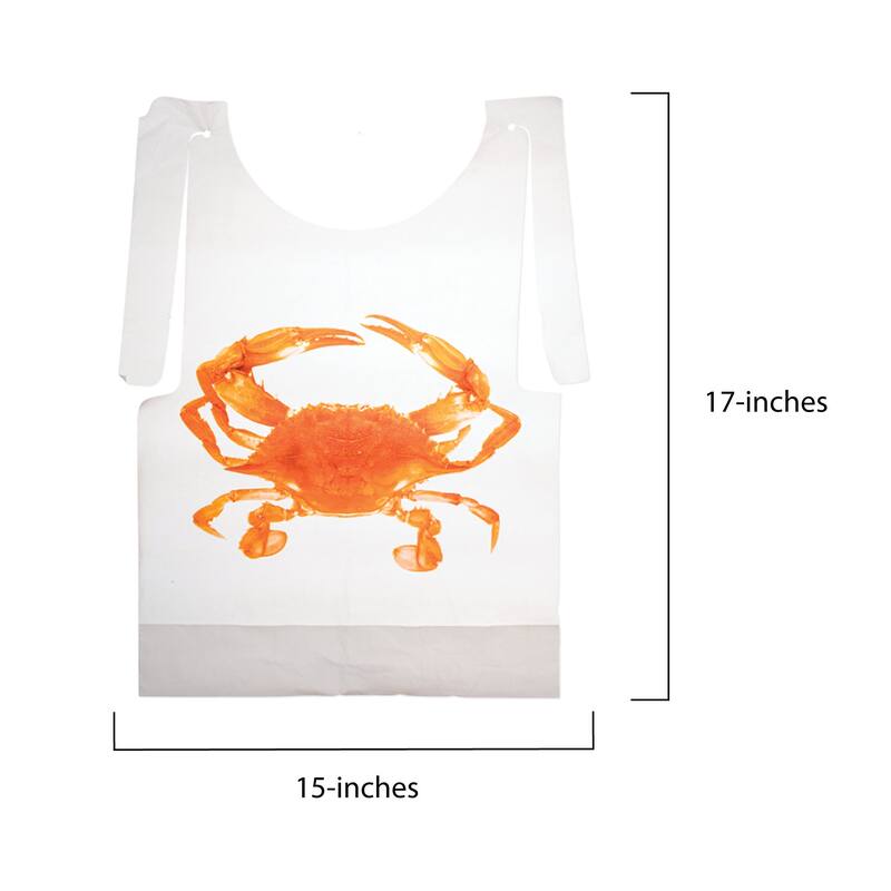 Maine Man Disposable Crab Bibs, 2 Sets of 12