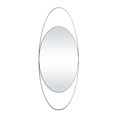Metal Oval Wall Mirror - Black - CosmoLiving by Cosmopolitan