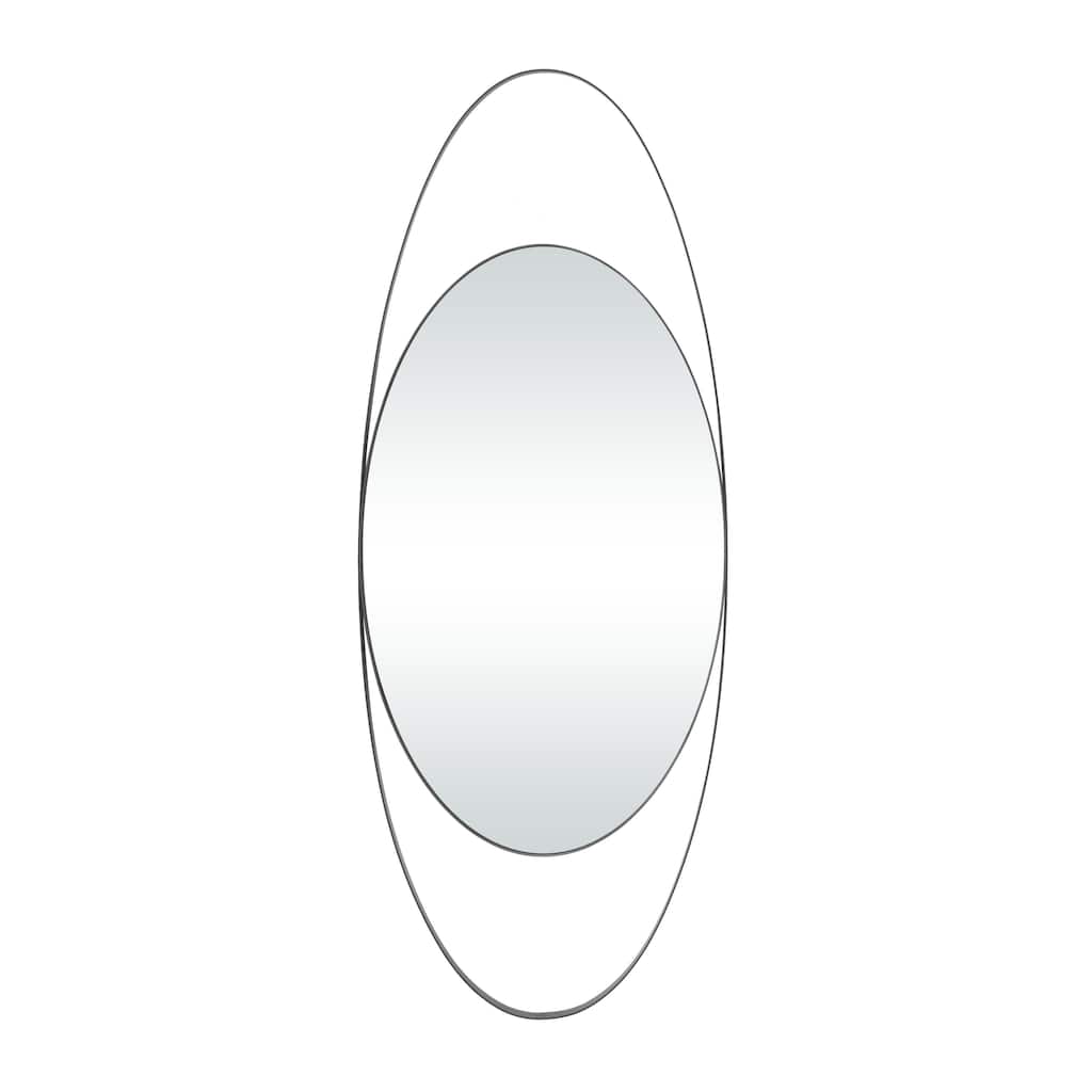 Metal Oval Wall Mirror - Black - CosmoLiving by Cosmopolitan
