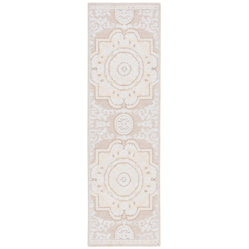 SAFAVIEH Handmade Abstract Kiyomi Medallion Wool Rug